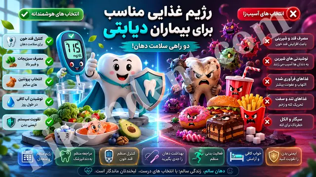 رژیم غذایی بیماران دیابتی در دندانپزشکی