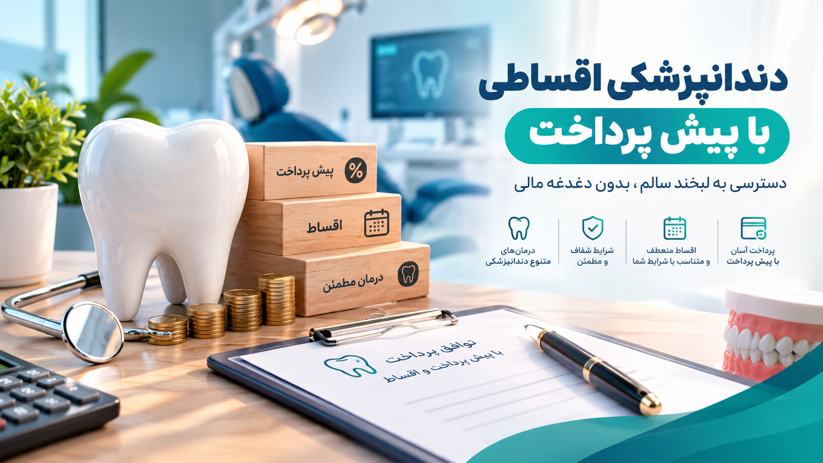 دندانپزشکی اقساطی با پیش پرداخت؛ شرایط و نکات مهم 2 دندانپزشکی اقساطی با پیش پرداخت 2